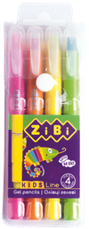 Карандаши гелевые ZiBi Kids Line Neon, 4 шт. (ZB.2496)