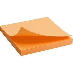 Блок бумаги с клейким слоем Axent 75x75 мм 80 листов неоновый оранжевый (2414-15-A)