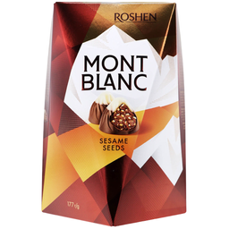 Цукерки Roshen Mont Blanc з шоколадом та сезамом, 177 г (876116)