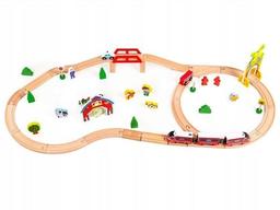 Игровой набор Ecotoys ​Деревянная железная дорога с поездом (HM180995)