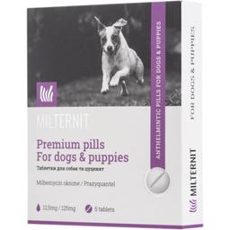 Антигельминтные таблетки Vitomax Milternit для собак и щенков, 5 таблеток