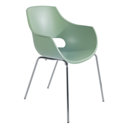 Кресло Papatya Opal-ML PRO, ножки хром, резеда зеленый (911528)