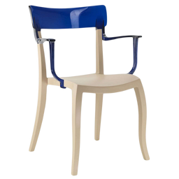Кресло Papatya Hera-K, бежевый с синим (4820150080310)