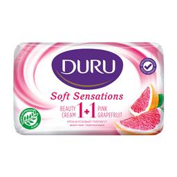 Мыло Duru 1+1 Soft Sensations Грейпфрут с увлажняющим кремом, 80 г