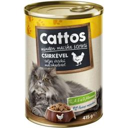 Вологий корм для котів Cattos Курка, 415 г
