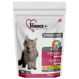 Сухий корм для кастрованих котів та стерилізованих кішок 1st Choice Sterilized 320 г