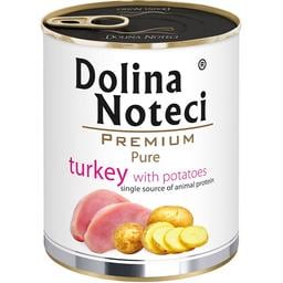 Вологий корм Dolina Noteci Premium Pure для собак схильних до алергії, з індичкою та картоплею, 800 гр