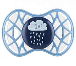 Силіконова симетрична пустушка Nuvita Air55 Cool Love, 6-12 міс., темно-синій (NV7085CB)