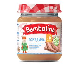 Пюре Bambolina Яловичина, 100 г