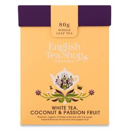 Чай білий English Tea Shop кокос-маракуя, органічний + ложка, 80 г (818895)