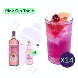 Коктейль Pink Gin Tonic (набір інгредієнтів) х14* на основі Finsbury