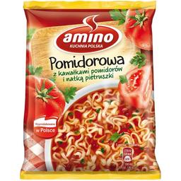 Локшина Amino Томатний суп зі шматочками помідорів та петрушкою, швидкого приготування 15 г (895387)