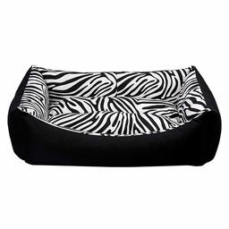 Лежак для тварин Milord Jellybean, прямокутний, чорний з білим, розмір XL (VR06//0571)