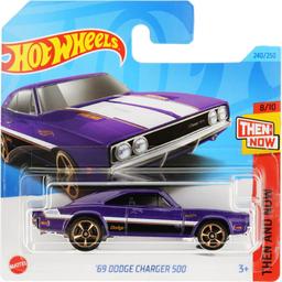 Базова машинка Hot Wheels Then and Now 69 Dodge Charger 500 фіолетова (5785)