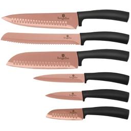 Набор ножей Berlinger Haus Metallic Line Rose Gold Edition, 6 предметов, розовый с черным (BH 2611)