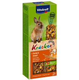 Лакомство для кроликов Vitakraft Kracker Original + Honey & Spelt, 100 г (2 шт. по 50 г) (25018/89314 Vitakraft)