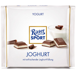 Шоколад молочний Ritter Sport з йогуртовою начинкою, 100 г (33075)