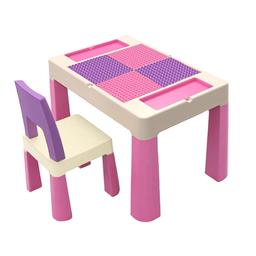 Дитячий функціональний столик і стільчик Poppet 5в1, рожевий (PP-002P)