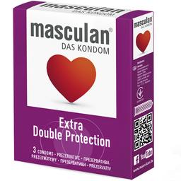 Презервативы Masculan Extra Double Protection особенно крепкие с пузырьками 3 шт.