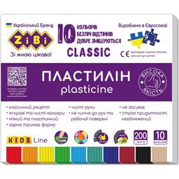 Пластилін ZiBi Kids Line Classic 10 кольорів 200 г (ZB.6232)