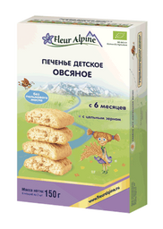 Печенье детское Fleur Alpine Органик Овсяное, 150 г