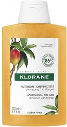 Шампунь для волос Klorane для сухих и поврежденных волос, манго, 200 мл (3282770140934)