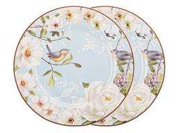 Набор тарелок Lefard Райский сад, 19 см, голубой, 2 шт (924-542)