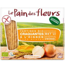 Хлібці Le Pain des Fleurs з цибулею органічні хрусткі 150 г (638333)