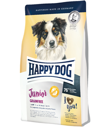 Сухий беззерновий корм для собак середніх та великих порід Happy Dog Junior Grainfree, з м'ясом птиці та ягняти, 10 кг (60407)
