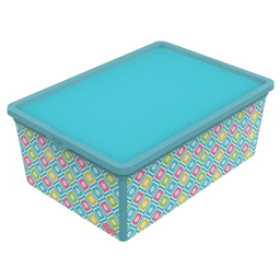 Коробка Qutu Trend Box Vibrant, 10 л, 37х26х14 см, блакитний (TREND BOX с/к VIBRANT 10л.)