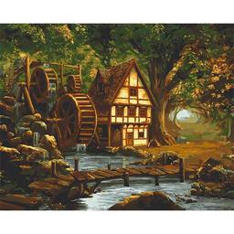 Картина за номерами ArtCraft Млин у зачарованому лісі 40x50 см (10551-AC)