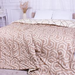 Одеяло хлопковое MirSon Деми №2828 Сolor Fun Line Geometry, king size, 240х220 см, коричневое (2200006700685)