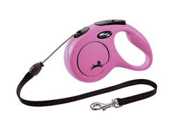 Поводок-рулетка Flexi Classic M, для собак до 20 кг, трос 5 м, розовый (CL20C5.251.P.20)