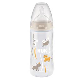 Пляшечка для годування NUK First Choice Plus Сафарі, з силіконовою соскою, 300 мл, бежевий (3952396)