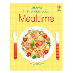 Перша дитяча книга з наклейками Usborne Приймання їжі, англ. мова (9781474986588)