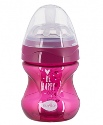 Бутылочка для кормления Nuvita Mimic Cool, антиколиковая, 150 мл, малиновый (NV6012PURPLE)
