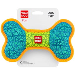 Игрушка для собак Waudog Fun кость, 20х12 см, голубой (62082)