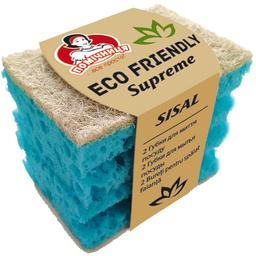 Губки для мытья посуды Помічниця Supreme Eco Friendly Сизаль синие 2 шт.