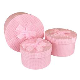 Набір подарункових коробок UFO Pink, кругла, 80303-002, 3 шт. (80303-002 Набор 3 шт PINK круг.)