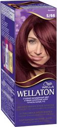 Стійка крем-фарба для волосся Wellaton, відтінок 5/66 (баклажан), 110 мл
