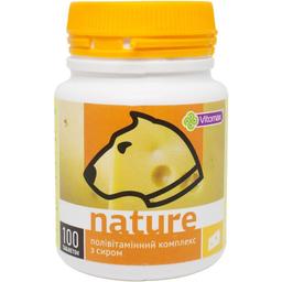 Полівітамінний комплекс Vitomax Nature для собак з сиром, 100 таблеток