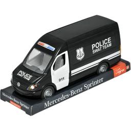 Автомобиль грузовой Tigres Mercedes-Benz Sprinter Полиция на планшетке черный (39721)