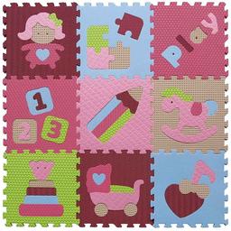 Ігровий килимок-пазл Baby Great Цікаві іграшки, 92х92 см (GB-M1707)