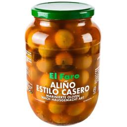 Оливки El Faro Alino Estilo Casero зелені з кісточкою по домашньому рецепту, 800 г (914401)
