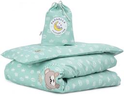 Комплект постельного белья для младенцев в кроватку Papaella Корона, мятный, 135х100 см (8-33344)