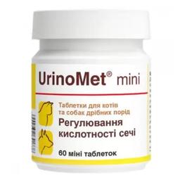 Витаминно-минеральная добавка Dolfos UrinoMet mini при заболеваниях мочевыводящих путей для собак и котов, 60 мини таблеток (1704-60)
