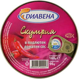 Стейки Diavena из скумбрии в остром томатном соусе 160 г (904809)