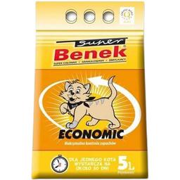 Бентонитовый наполнитель для кошачьего туалета Super Benek Economic натуральный 5 л