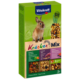 Ласощі для кроликів Vitakraft Kracker Original Trio-Mix, 168 г (3 шт. по 56 г) (25227 Vitakraft)