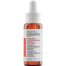Освітлююча сироватка для обличчя Collistar Pure Actives Vitamin C + Alpha-Arbutin Brightening Antioxidant, з вітаміном С і альфа-арбутином, 30 мл